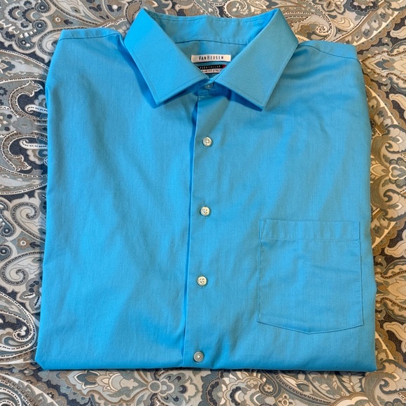 Van Heusen Men's Bright Blue Dress Shirt - Picture 1 of 5